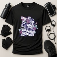 With Love Till Death Day Of The Dead Cooling Performance Crew T-Shirt