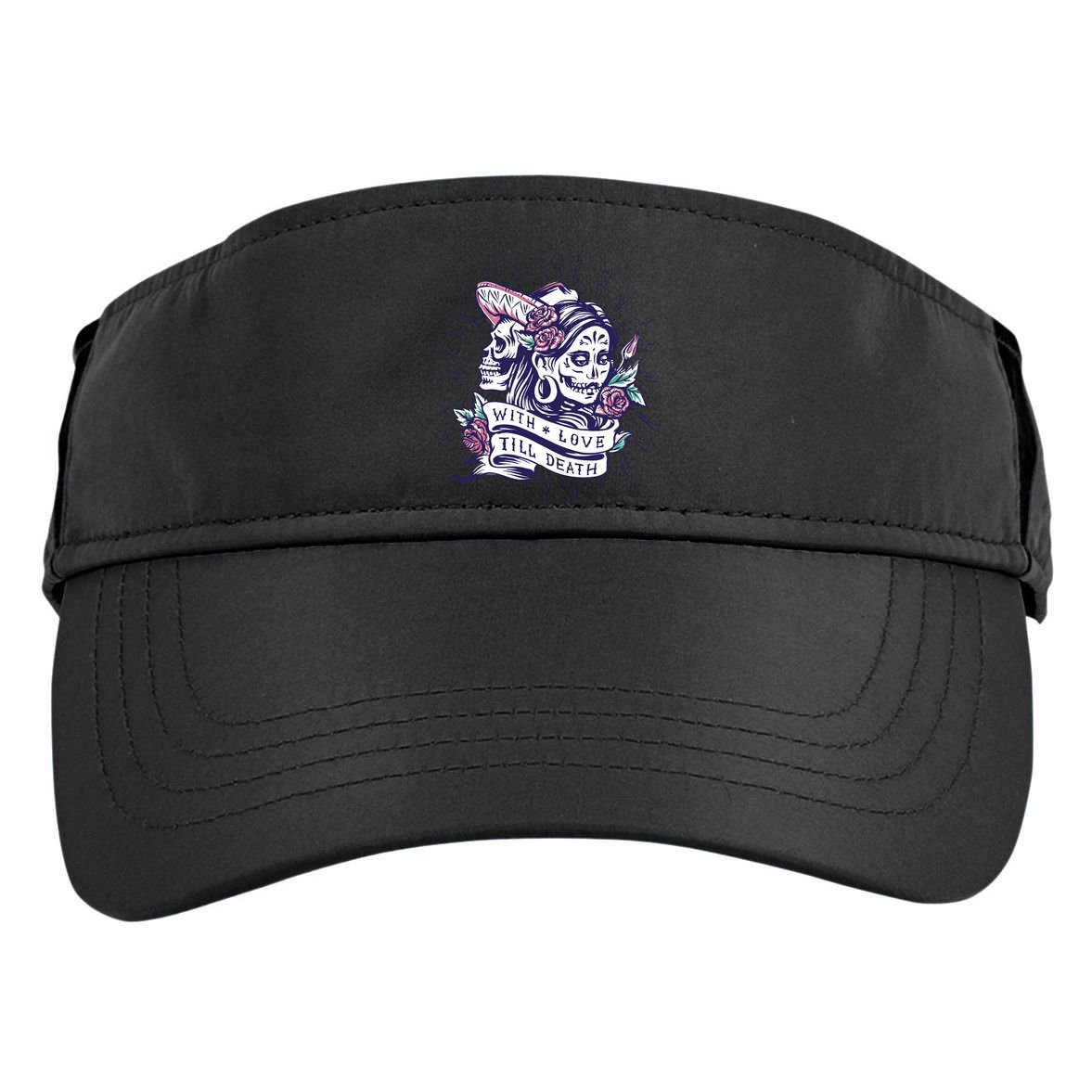 With Love Till Death Day Of The Dead Adult Drive Performance Visor