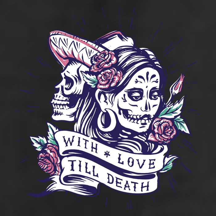 With Love Till Death Day Of The Dead Adult Drive Performance Visor