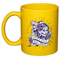 With Love Till Death Day Of The Dead 11oz C Handle Ceramic Mug