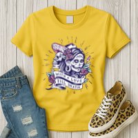 With Love Till Death Day Of The Dead Womens T-Shirt