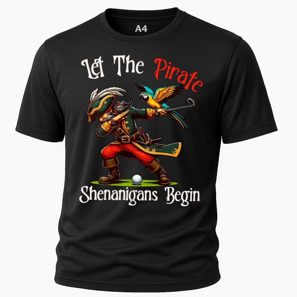 Wo Let The Pirate Shenanigans Begin Golf Pirate Halloween. Cooling Performance Crew T-Shirt