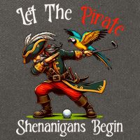 Wo Let The Pirate Shenanigans Begin Golf Pirate Halloween. Cotton Canvas Backpack