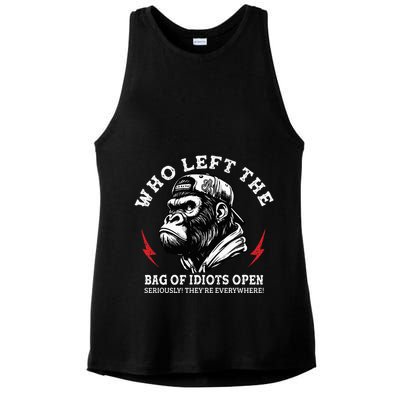 Who Left The Bag Of Idiots Open Seriously TheyRe Everywhere Ladies PosiCharge Tri-Blend Wicking Tank