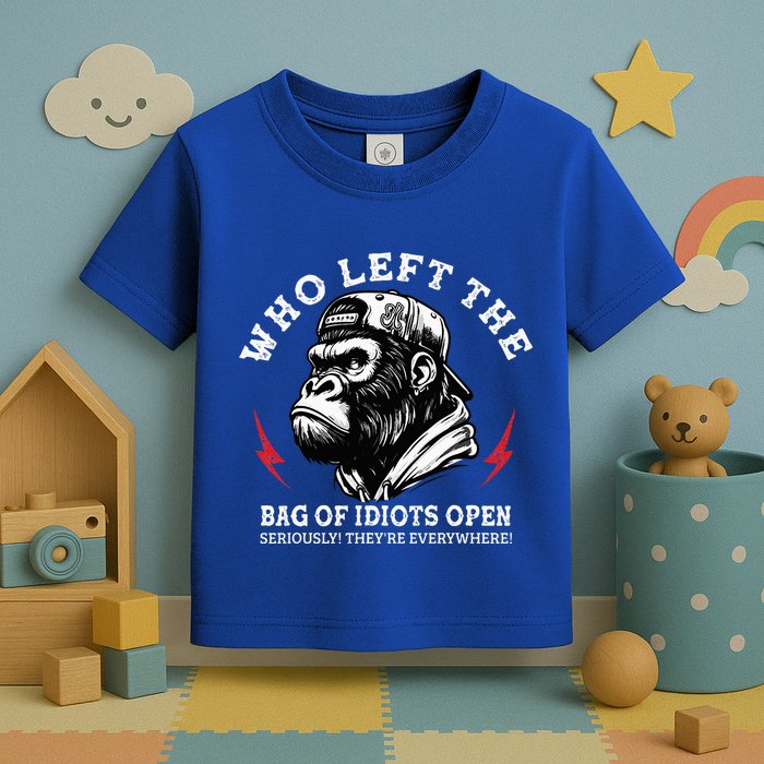 Who Left The Bag Of Idiots Open Seriously TheyRe Everywhere Toddler T-Shirt