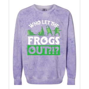 Who Let The Frogs Out Colorblast Crewneck Sweatshirt