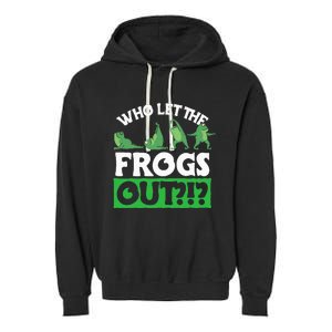 Who Let The Frogs Out Garment-Dyed Fleece Hoodie