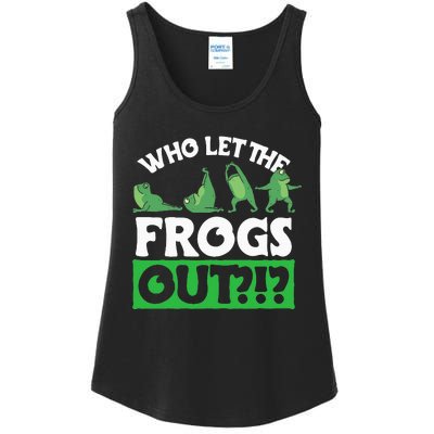 Who Let The Frogs Out Ladies Essential Tank