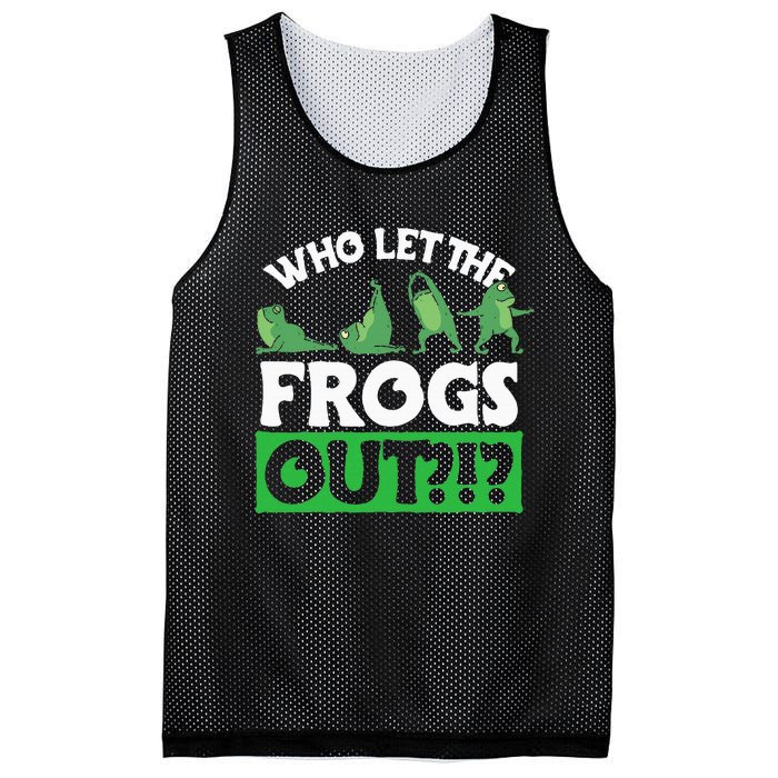 Who Let The Frogs Out Mesh Reversible Basketball Jersey Tank