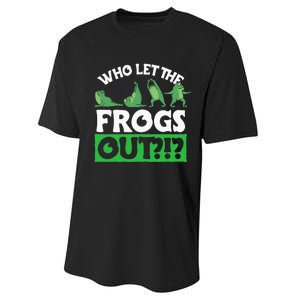 Who Let The Frogs Out Performance Sprint T-Shirt