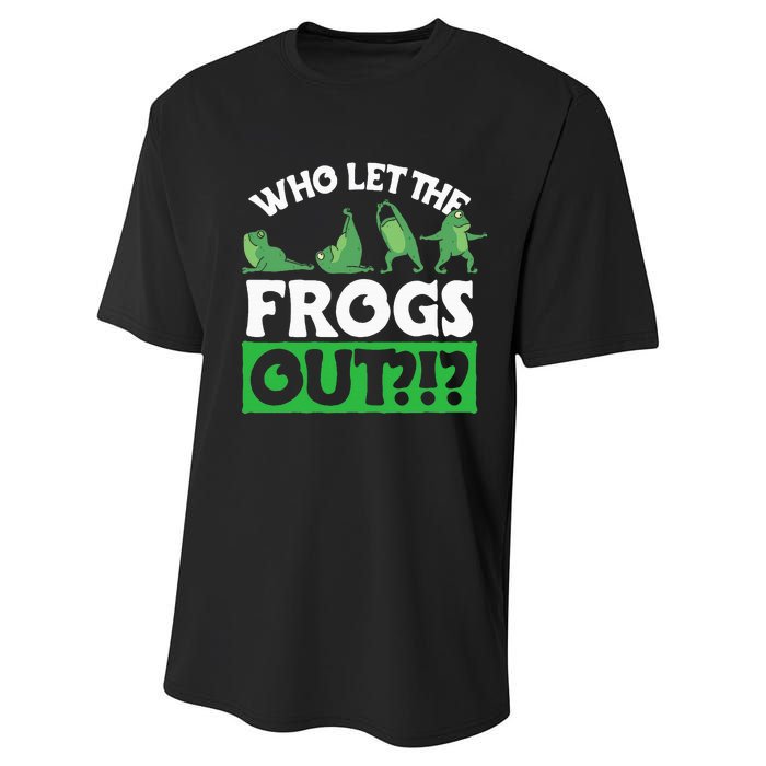 Who Let The Frogs Out Performance Sprint T-Shirt