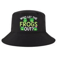 Who Let The Frogs Out Funny Frog Lovers MM Cool Comfort Performance Bucket Hat