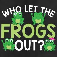 Who Let The Frogs Out Funny Frog Lovers MM Garment-Dyed Fleece Hoodie