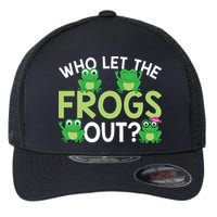 Who Let The Frogs Out Funny Frog Lovers MM Flexfit Unipanel Trucker Cap