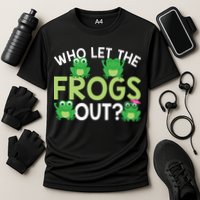 Who Let The Frogs Out Funny Frog Lovers MM Cooling Performance Crew T-Shirt