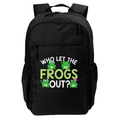 Who Let The Frogs Out Funny Frog Lovers MM Backpack