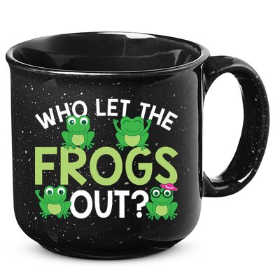 Who Let The Frogs Out Funny Frog Lovers MM 15oz Campfire Ceramic Mug