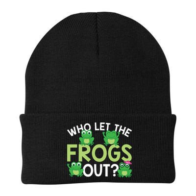 Who Let The Frogs Out Funny Frog Lovers MM Beanie