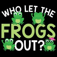 Who Let The Frogs Out Funny Frog Lovers MM Drawstring Bag