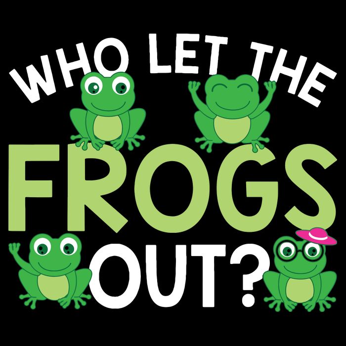 Who Let The Frogs Out Funny Frog Lovers MM Drawstring Bag