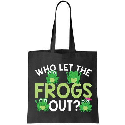 Who Let The Frogs Out Funny Frog Lovers MM Bag