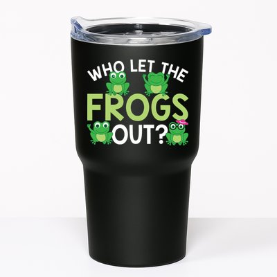 Who Let The Frogs Out Funny Frog Lovers MM Tumbler