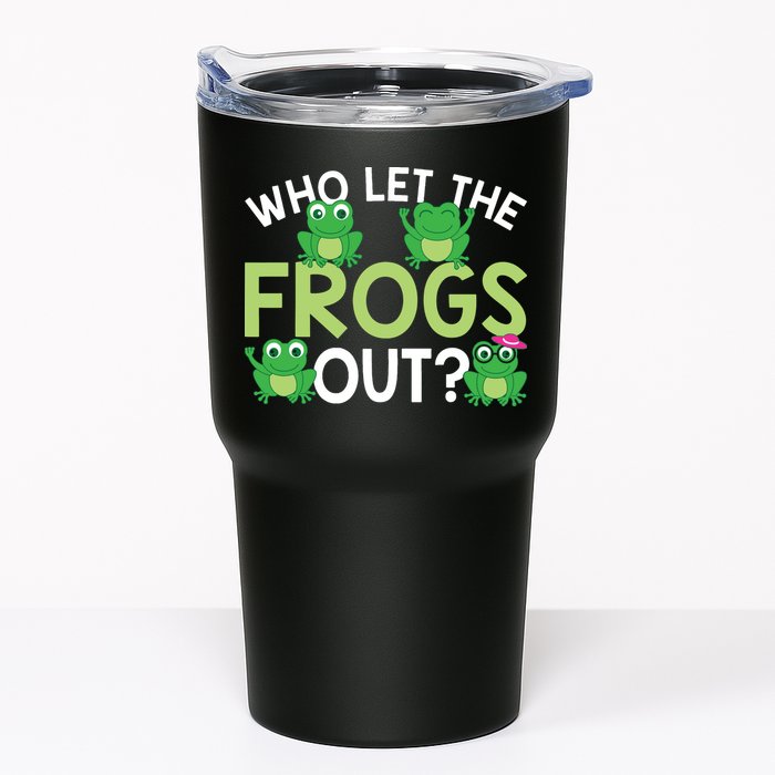 Who Let The Frogs Out Funny Frog Lovers MM Tumbler