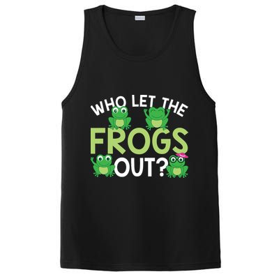 Who Let The Frogs Out Funny Frog Lovers MM PosiCharge Competitor Tank