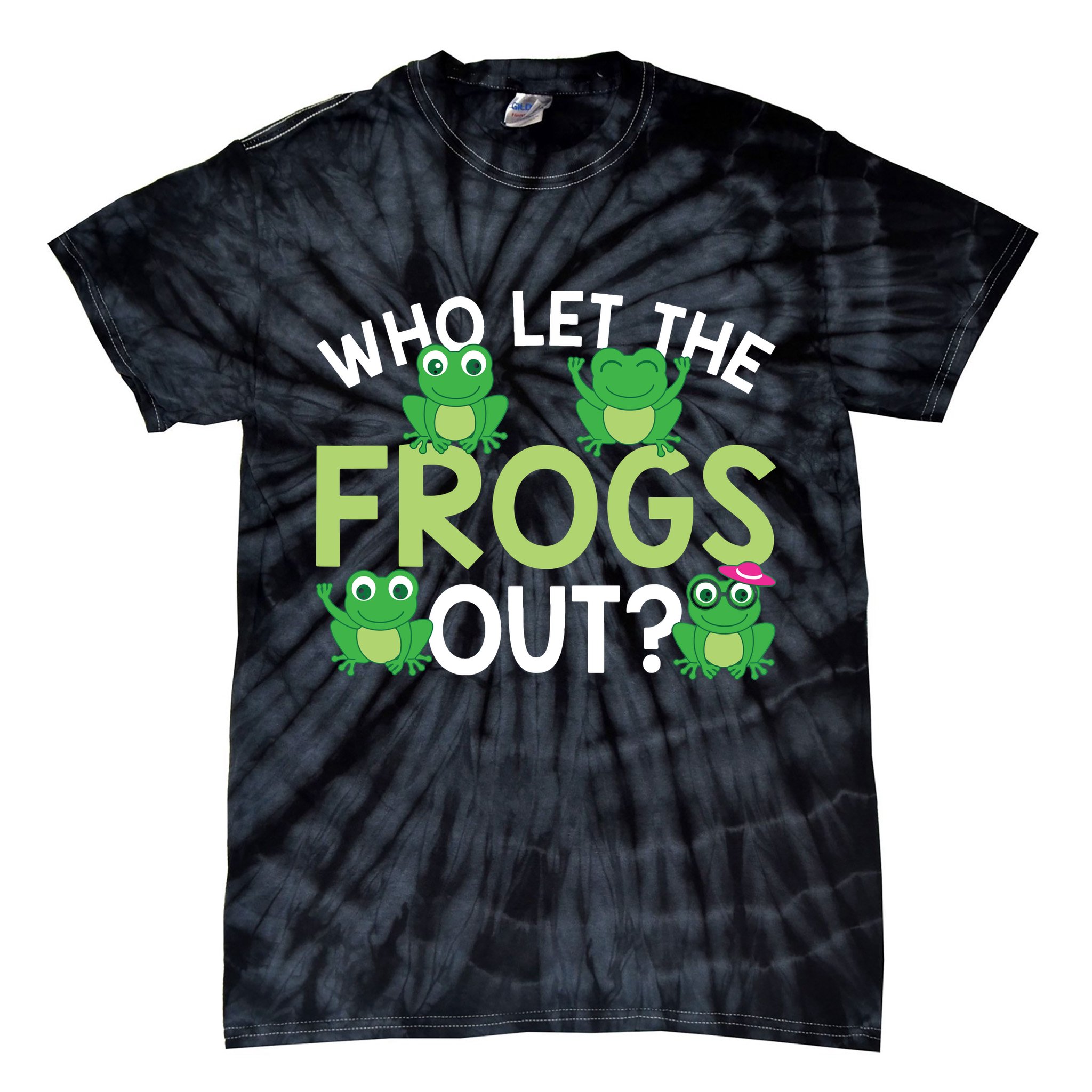Who Let The Frogs Out Funny Frog Lovers MM Tie-Dye T-Shirt