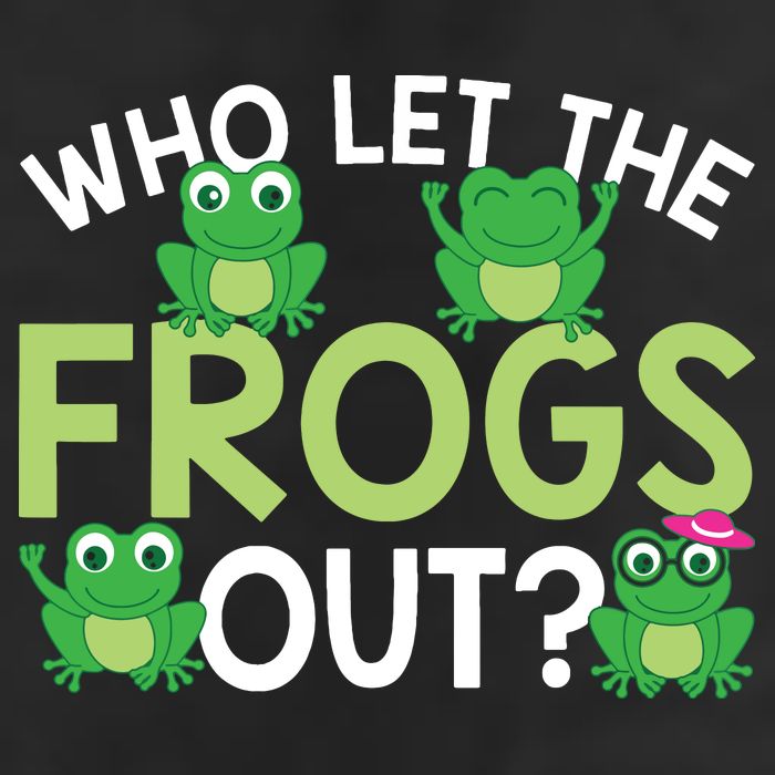 Who Let The Frogs Out Funny Frog Lovers MM Golf Towel