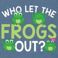 Who Let The Frogs Out Funny Frog Lovers MM Garment-Dyed Sweatshirt