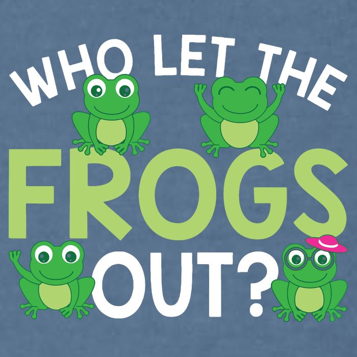 Who Let The Frogs Out Funny Frog Lovers MM Garment-Dyed Sweatshirt
