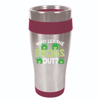 Who Let The Frogs Out Funny Frog Lovers MM 16oz Travel Tumbler