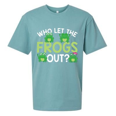 Who Let The Frogs Out Funny Frog Lovers MM Sueded Cloud Jersey T-Shirt