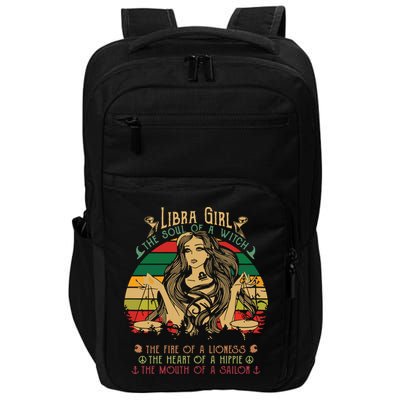 Womens Libra The Soul Of A Witch Fire Of A Lioness Impact Tech Backpack
