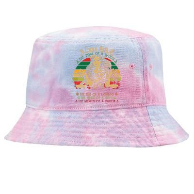 Womens Libra The Soul Of A Witch Fire Of A Lioness Tie-Dyed Bucket Hat