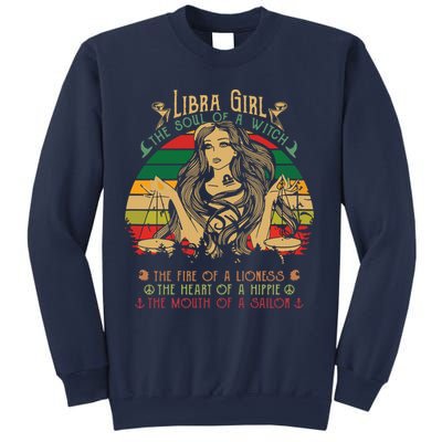 Womens Libra The Soul Of A Witch Fire Of A Lioness Sweatshirt