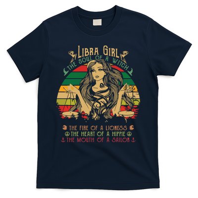 Womens Libra The Soul Of A Witch Fire Of A Lioness T-Shirt