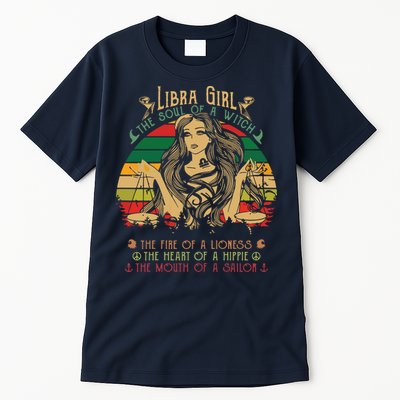 Womens Libra The Soul Of A Witch Fire Of A Lioness Tall T-Shirt