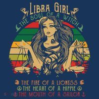 Womens Libra The Soul Of A Witch Fire Of A Lioness Tall T-Shirt