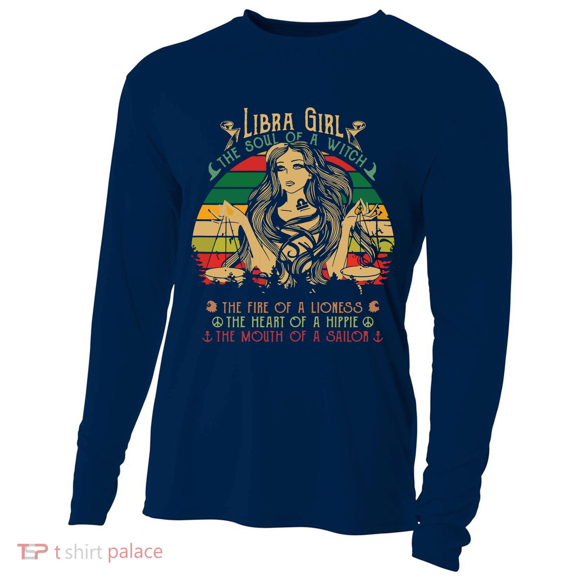 Womens Libra The Soul Of A Witch Fire Of A Lioness Cooling Performance Long Sleeve Crew
