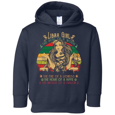 Womens Libra The Soul Of A Witch Fire Of A Lioness Toddler Hoodie