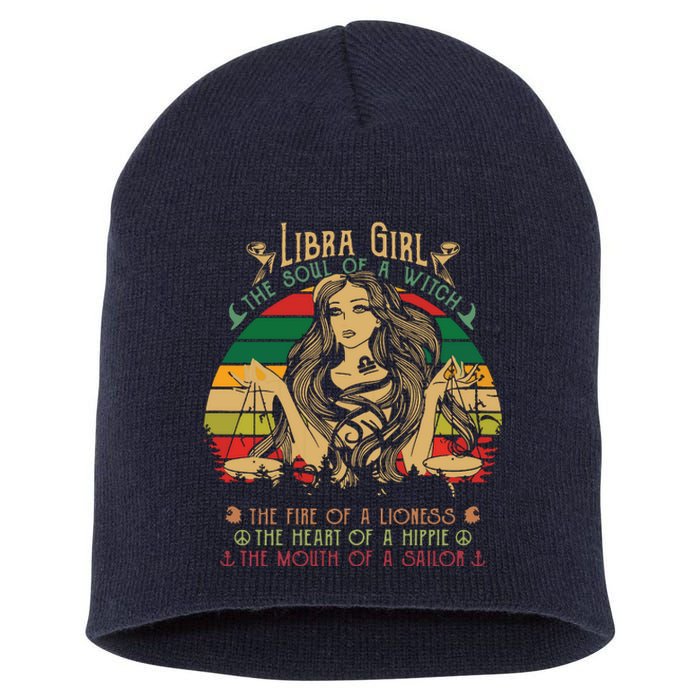 Womens Libra The Soul Of A Witch Fire Of A Lioness Short Acrylic Beanie