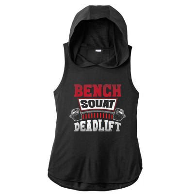 Weight Lifting Training Powerlifting Bench Squat Deadlift Ladies PosiCharge Tri-Blend Wicking Draft Hoodie Tank