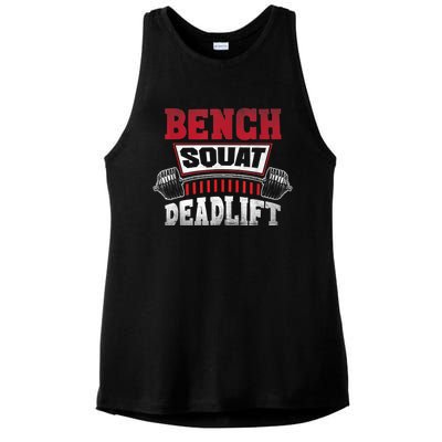 Weight Lifting Training Powerlifting Bench Squat Deadlift Ladies PosiCharge Tri-Blend Wicking Tank