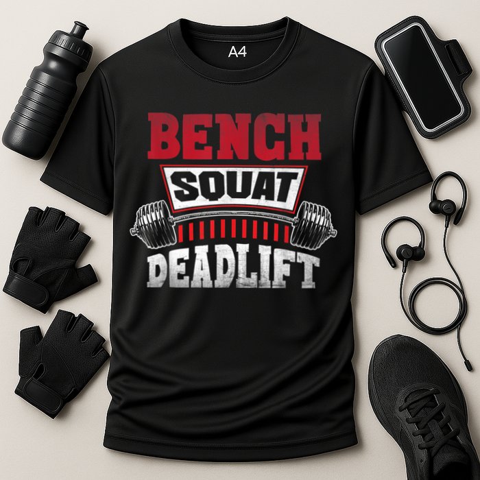 Weight Lifting Training Powerlifting Bench Squat Deadlift Cooling Performance Crew T-Shirt
