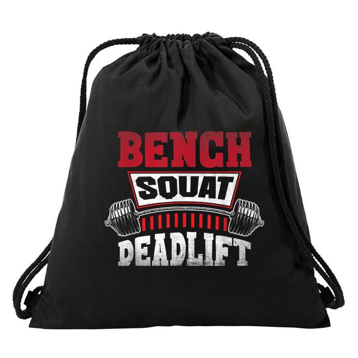 Weight Lifting Training Powerlifting Bench Squat Deadlift Drawstring Bag