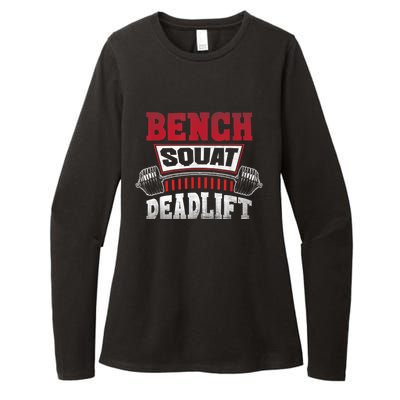 Weight Lifting Training Powerlifting Bench Squat Deadlift Womens CVC Long Sleeve Shirt