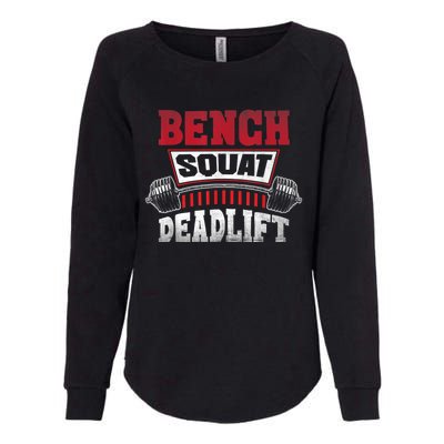 Weight Lifting Training Powerlifting Bench Squat Deadlift Womens California Wash Sweatshirt