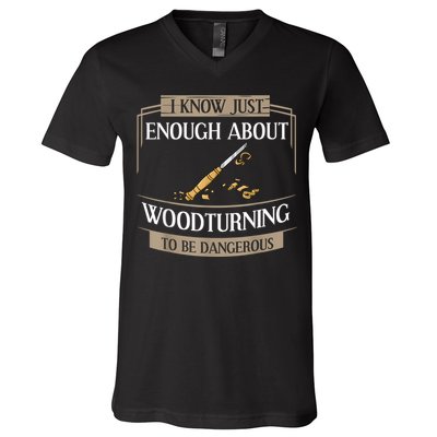 Woodturner Lathe Tools Project Woodturning V-Neck T-Shirt
